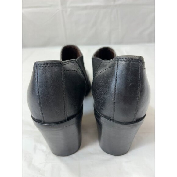 Flings Salsa Black Leather Ankle Booties Size 7.5 M - Picture 3 of 13